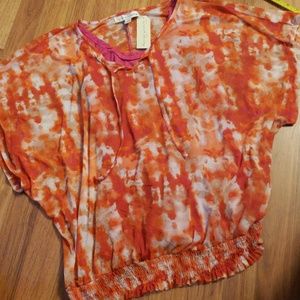 Womens large 2 layer blouse with cami